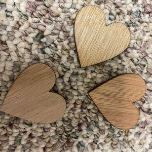 2" wooden hearts